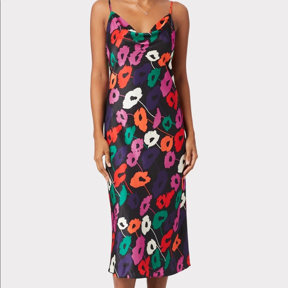 NWT Milly Lola Multi Poppy Dress/ Black Multi